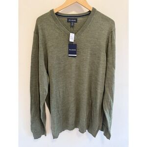 Joseph A Bank Wool Sweater Men's 3XLT Olive Crew Neck